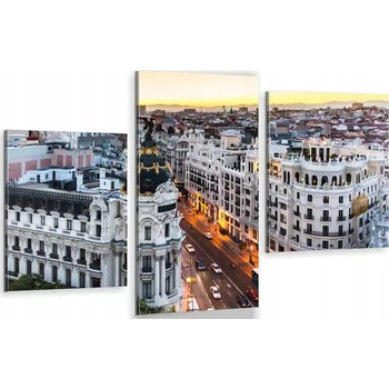 Obraz TRYPTYCH OBRAZ NA ZEĎ MADRID ULICE 800
