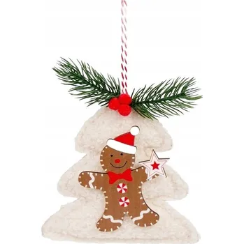 Vánoční dekorace PERNÍKOVÝ PANÁČEK. VÁNOČNÍ OZDOBA BOUCLE K ZAVĚŠENÍ