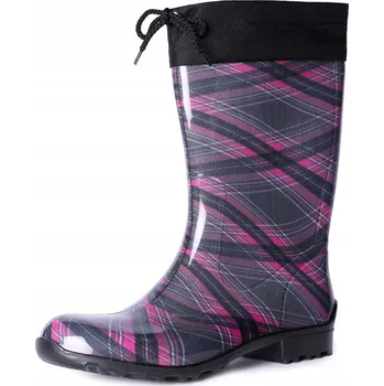 Dámské holínky Holínky dámské vysoké gumové holínky se stahovací šňůrkou LMG-968 Fialové 42