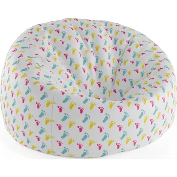 Sedací pytel Sablio Sedací vak Cocoon Obtisk nožiček - 75 x 45 x 35 cm