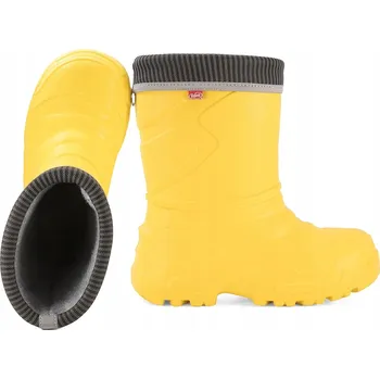 Dívčí holínky BEFADO 162Y302 Zateplené dětské gumáky HOLÍNKY z EVA pěny, velikost 33, žluté