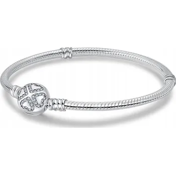 Náramek STŘÍBRO Modulární náramek 925 Čtyřlístek 20 cm