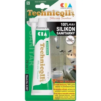 stavební silikon TECHNICQLL SANITÁRNÍ SILIKON BEZBARVÝ 70ml