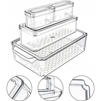 Dóza na potraviny 4X DÓZY NA POTRAVINY, UZAVÍRATELNÉ NÁDOBY DO LEDNICE