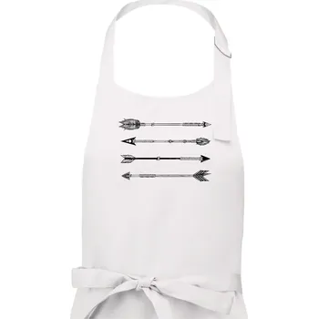 Kuchyňská zástěra Šípy kresba - Dámská zástěra na vaření - Univerzální velikost ( Bílá )
