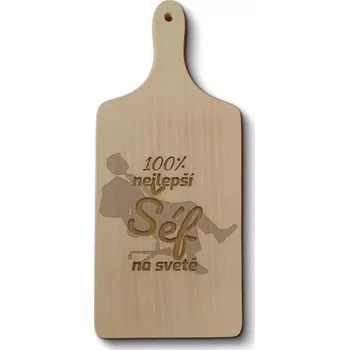 Kuchyňské prkénko Sablio Prkénko 100% nejlepší šéf na světě