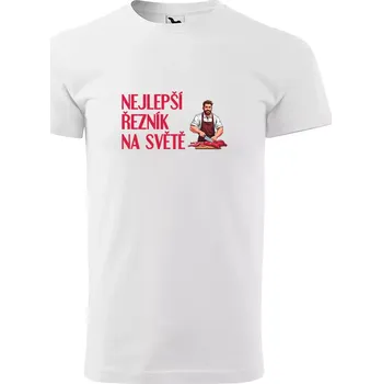 Sablio Tričko s potiskem Nejlepší řezník na světě - bílé 2XL