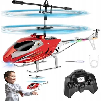 RC model auta RC Helikoptéra 3.5 kanálu 2.4GHz s funkcí vznášení USB červená