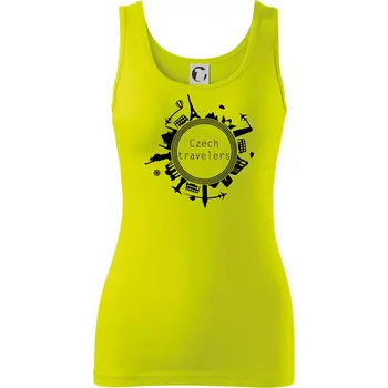 Czech Travelers jednobarevný - Dámské tílko - M ( Limetková )