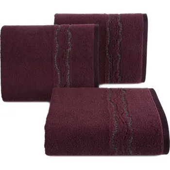 Ručník BAVLNĚNÝ RUČNÍK KARIN 50X90 CM BORDOVÁ