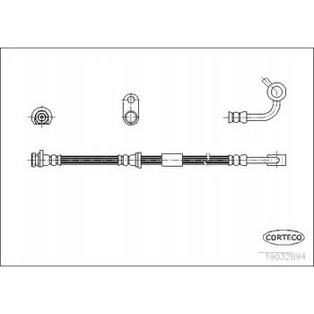Brzdová hadice Corteco 19032894 Flexibilní brzdová hadice