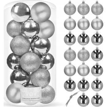Vánoční dekorace Vánoční Koule zdobená, Vánoční Koule hladká, sady vánoční koule 4 cm 20 ks