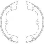 Sada brzdových čelistí, parkovací brzda LUCAS GS8821