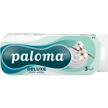 Toaletní papír Paloma 3vrstvý toaletní papír Pure White, 10 rolí IDDRZEX11840