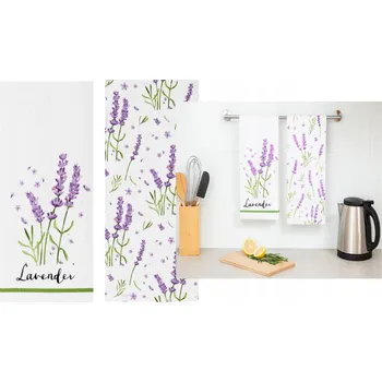 Utěrka 2 x Hadřík utěrka bavlněná kuchyňská utěrka 40x60 cm levandule