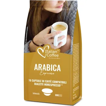 Arabica Italian Coffee 16 kapslí do kávovarů BIALETTI
