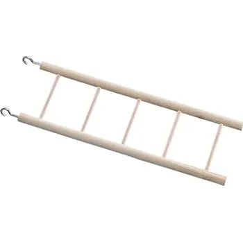 Příslušenství ke kleci pro ptáka Nobby dřevěný závěsný žebřík pro velké papoušky 5 příček 45cm