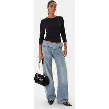 Dámská halenka Juicy Couture Halenka Slub JCWCT225312 Černá Slim Fit XL