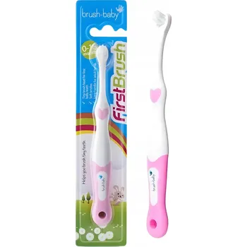 Zubní kartáček Kartáček na zuby pro děti Brush-Baby FirstBrush Růžový 0-18 měsíců