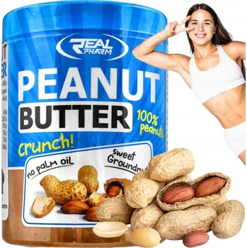 Arašídové máslo Real Pharm Peanut Butter Crunchy 1000g 1000 g