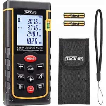 Měřící laser LASEROVÝ DÁLKOMĚR 40M S DIGITÁLNÍM ÚHLOMĚREM, LASEROVÁ VODVÁHA, IP54