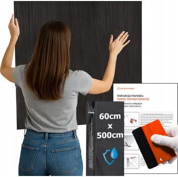 Tapeta Tapeta Samolepicí Voděodolná Do Kuchyně Na Zeď Nábytek Dřevo Černá