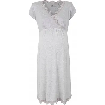 Dámská noční košile Dámská noční s pupínkem pro těhotné, šedá, vel. M