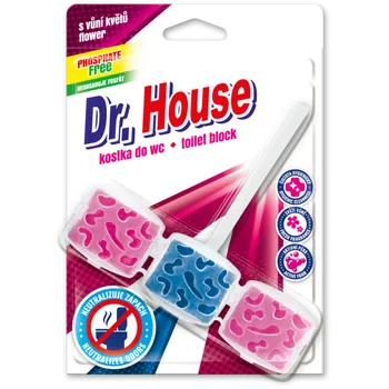 WC čistič Dr. House Tri-force blistr s vůní květů 45 g IDDRZEX08654