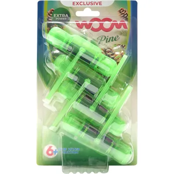 WC čistič wOOm WC závěska 4x50g barvící - Pine IDDRZEX08412