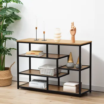 regál Max-i Policový regál MIKAEL TYP 2 černý / dub