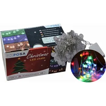 Vánoční dekorace Vánoční Osvětlení Na Stromeček 230V 50 LED 7,5M 8 režimů 3 barvy vnitřní závěs RGB