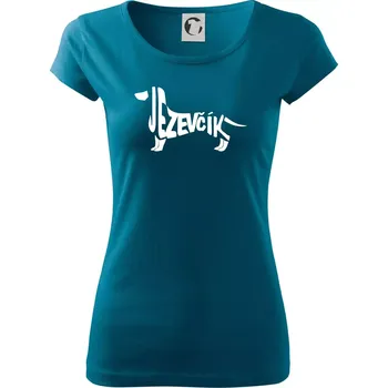 Dámské tričko Jezevčík - CZ - Dámské triko Pure - 3XL ( Petrolejová )