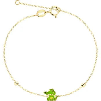 Náramek Zlatý náramek se smaltem - krokodýl - AP543-9510