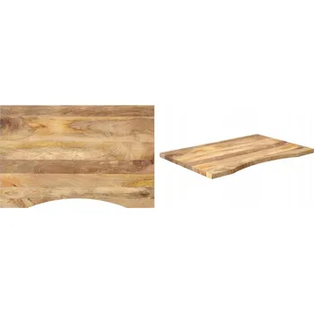 Psací stůl 80x50x2 cm, Deska stolu s výřezem, surové mangové dřevo, 5 cm