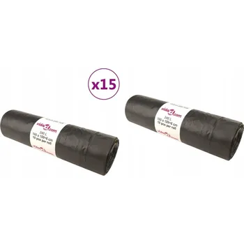 Pytle na odpadky Černé pytle na odpadky, 240 l, stahovatelné páskou, 150 ks