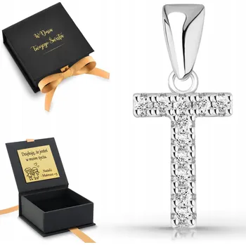 Přívěsek Stříbrný přívěsek písmeno T stříbro 925 na řetízek