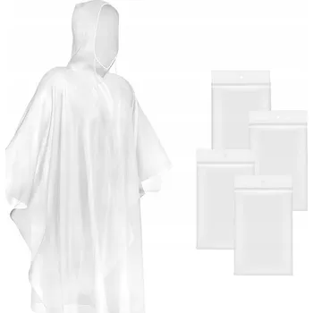 JEDNORÁZOVÉ PLÁŠTĚNKY pončo do deště 4 kusy