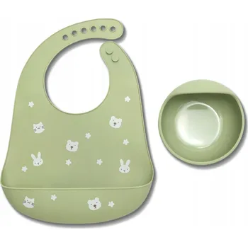 dětská jídelní sada Sada Lorelli, zelený silikon