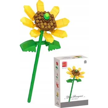 ostatní stavebnice MINI STAVEBNICE KREATIVNÍ KVĚTINY 3D KVĚTINY SLUNEČNICE 128 dílů 749-7