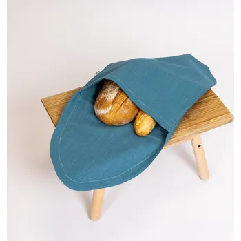 Sáček na potraviny Tulimese Sáček na pečivo lněný VÝBĚR BARVY/MATERIÁLU: LEN AZUROVÝ