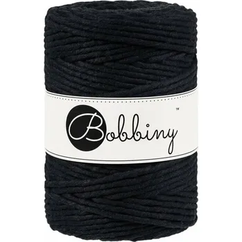 Příze Bobbiny Macrame Cord 5 mm 100 m Black Šňůra