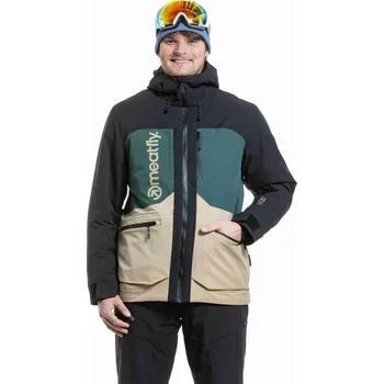 Pánská zimní bunda na lyže/snowboard Meatfly Manifold jacket 2 5/26 Black/Safari L