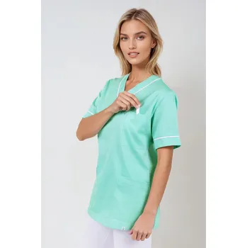 Zdravotnický oděv 2P SERVIS Halena dámská Julia-B Mentol/Bílá 5XL