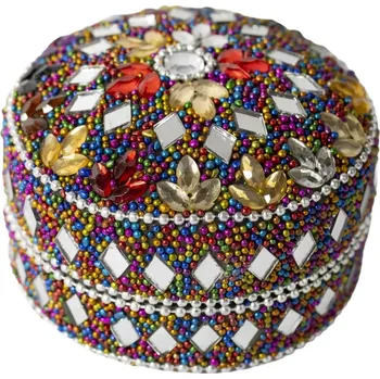 Dárková krabička Indická zrcadlová šperkovnice – sada vkládacích krabiček – pestrobarevná, Sittar.cz malá