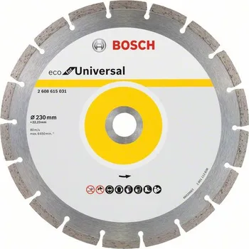 Řezný kotouč BOSCH ECO For Universal Diamantový dělicí kotouč 230x22.23x2.6x7 mm, 10ks 2608615044 free_store_pickup