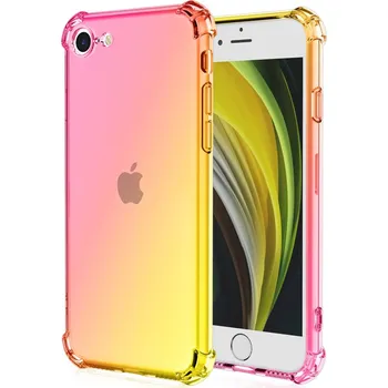 Pouzdro na mobilní telefon Kryt iPhone 16e Shock duhový růžovo-žlutý (obal neboli pouzdro na iPhone 16e)