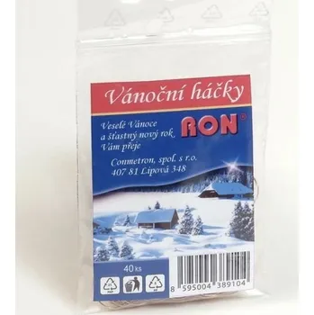 Vánoční dekorace RON Háčky na ozdoby 40 ks