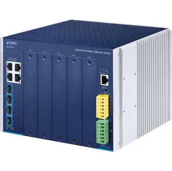 Switch Planet IMS-6325-5 průmyslový L3 modulární switch, 4x1G, 5 slotů pro přídavné moduly IMS, IP30, -40~75°C, Dual 12~48VDC