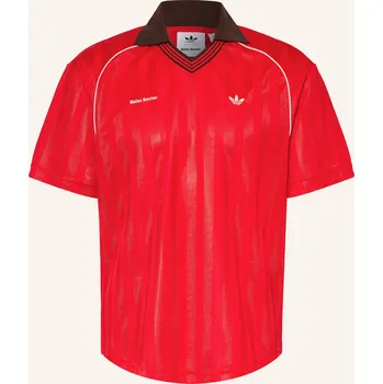 Pánská košile Adidas Polo Tričko Football, červená / tmavě hnědá / krémová