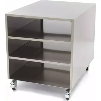 Jídelní stůl Maxima Nerezový strojní stůl - pojízdný - 60 x 80 cm | 09300785